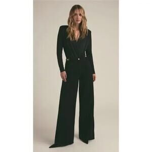 Favorite Daughter Jeans The Fancy Mischa Phantom Wide Leg, Black, Sz 34 NWT New